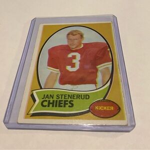 Jan Stenerud RC Rookie Card 1970 Topps Football Card Kansas City Chiefs Vintage
